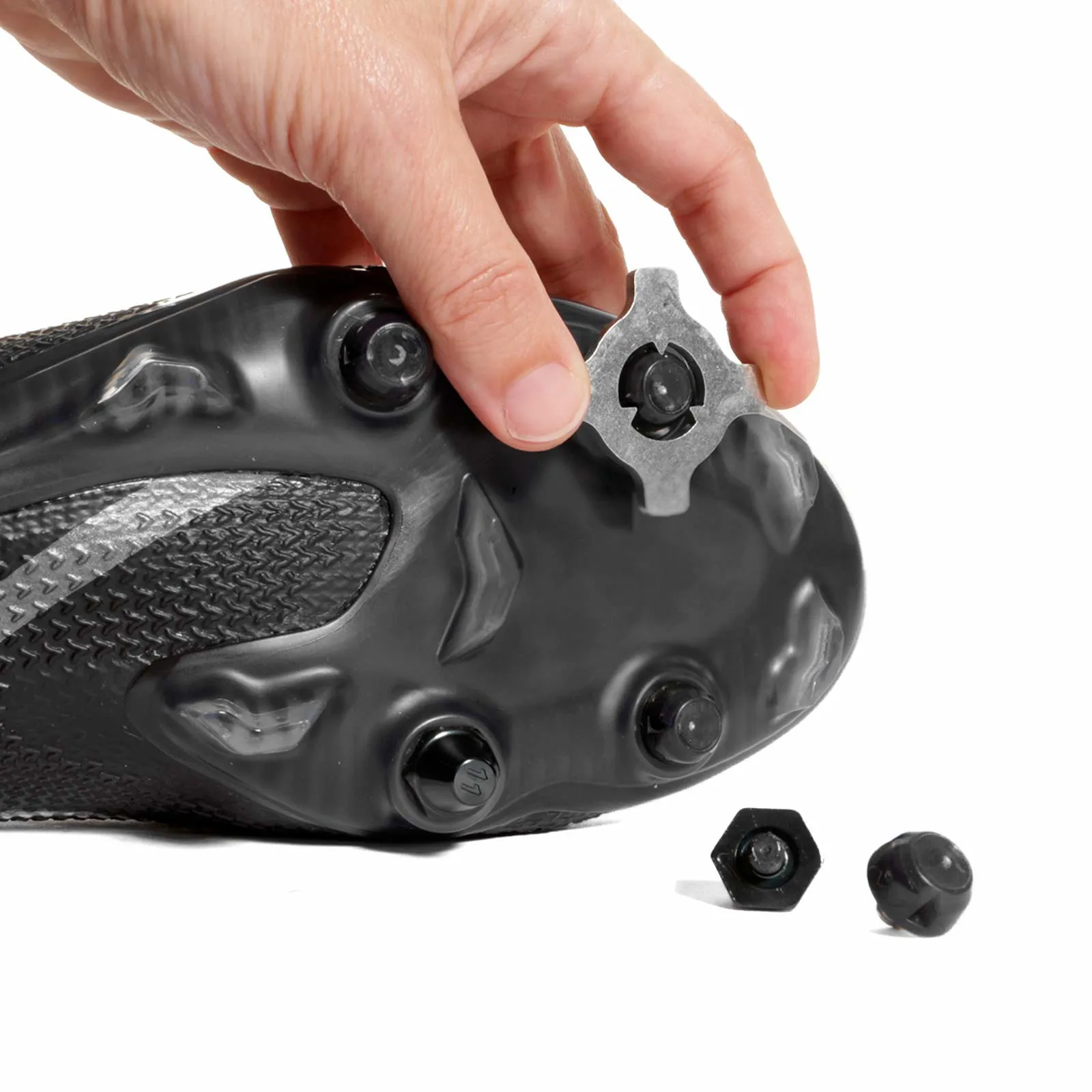 12x taco goma TPU botas fútbol estándar Studiamonds negro