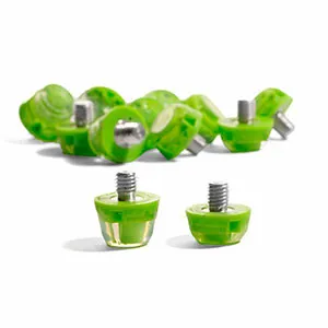 12x taco goma TPU botas fútbol estándar Studiamonds verde