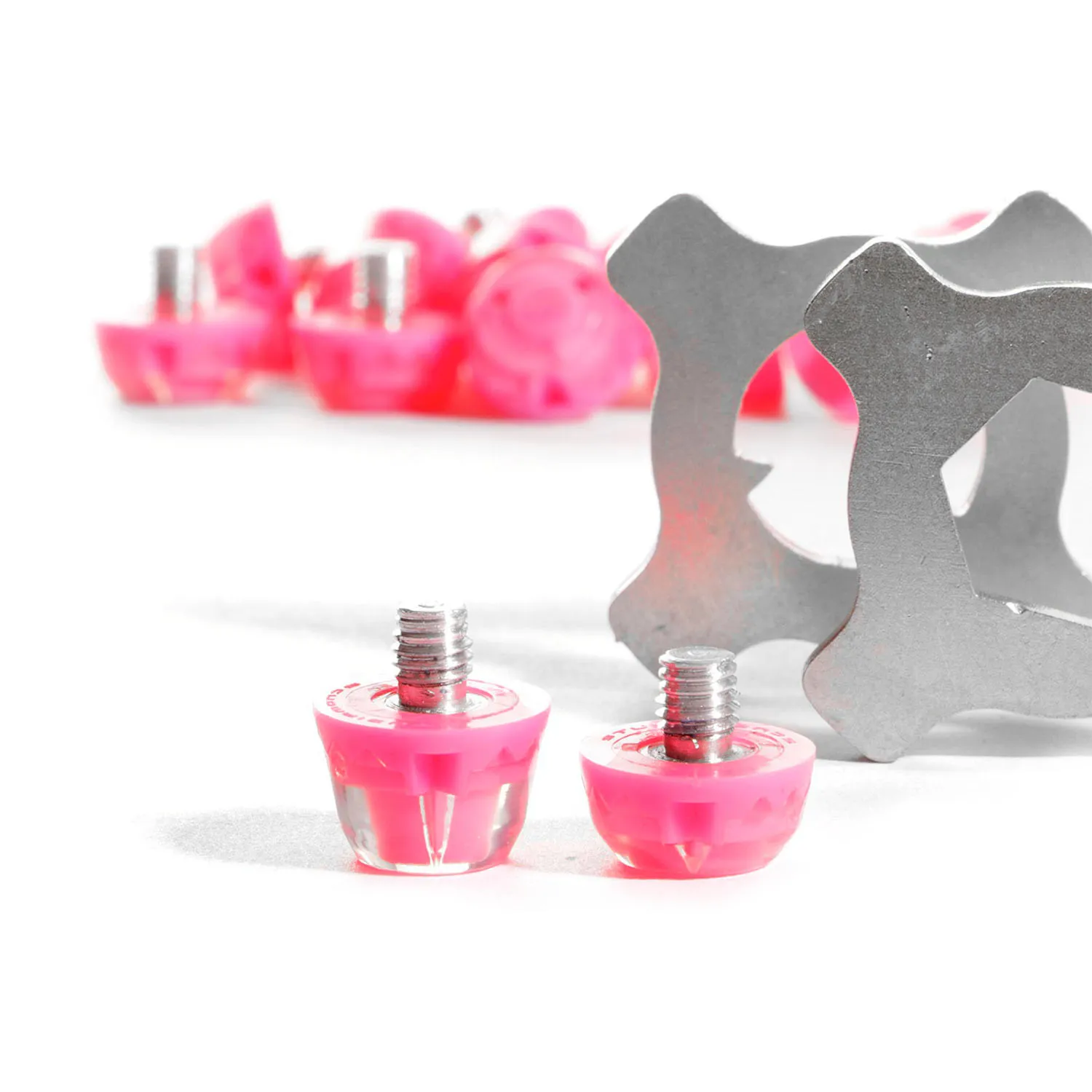 12x tacos TPU estándar Studiamonds rosa + 2 llaves