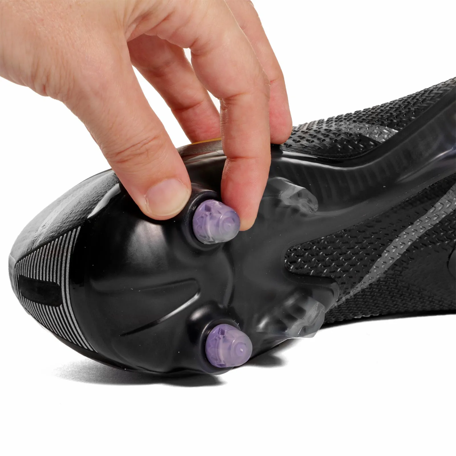 2x tacos goma TPU botas fútbol estándar Studiamonds púrpura