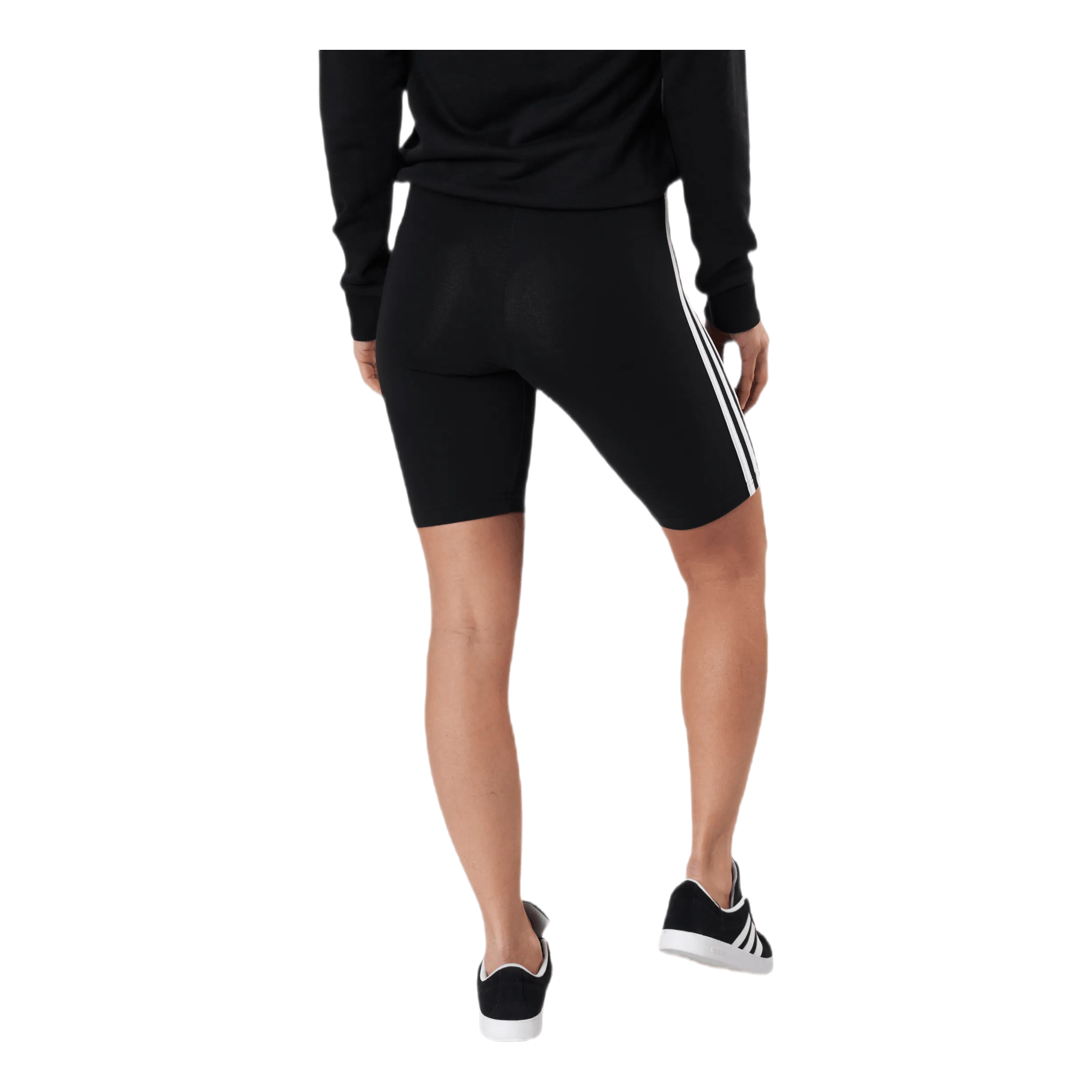 ADIDAS ESSENTIALS 3STRIPES BIKE SHORTS BLACK / WHITE