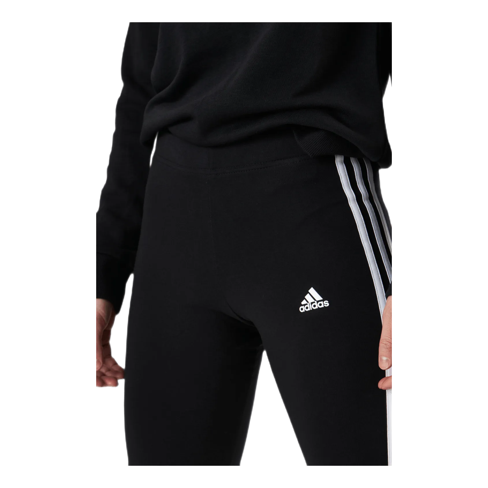 ADIDAS ESSENTIALS 3STRIPES BIKE SHORTS BLACK / WHITE