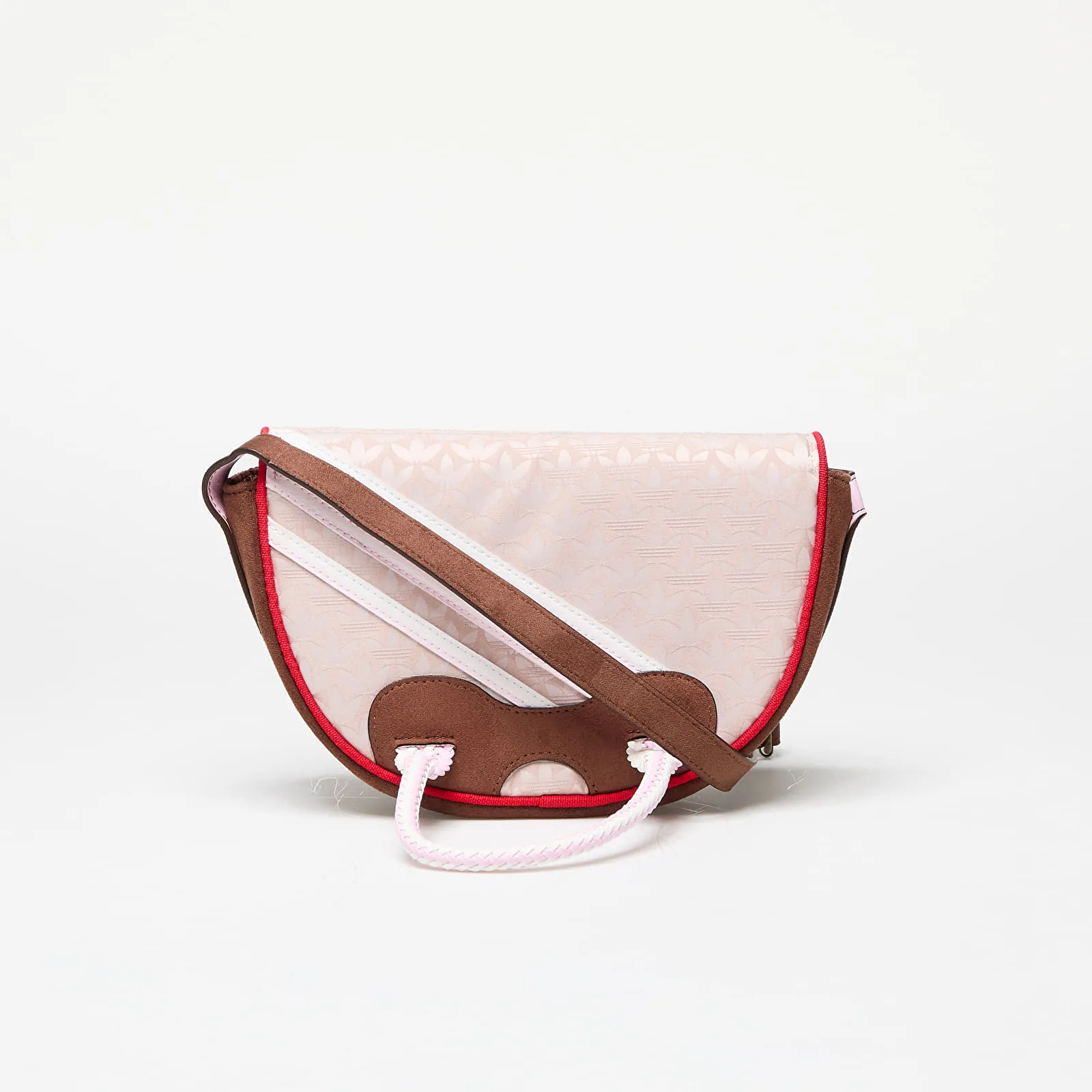 adidas Trefoil Monogram Jacquard Suede Satchel Bag