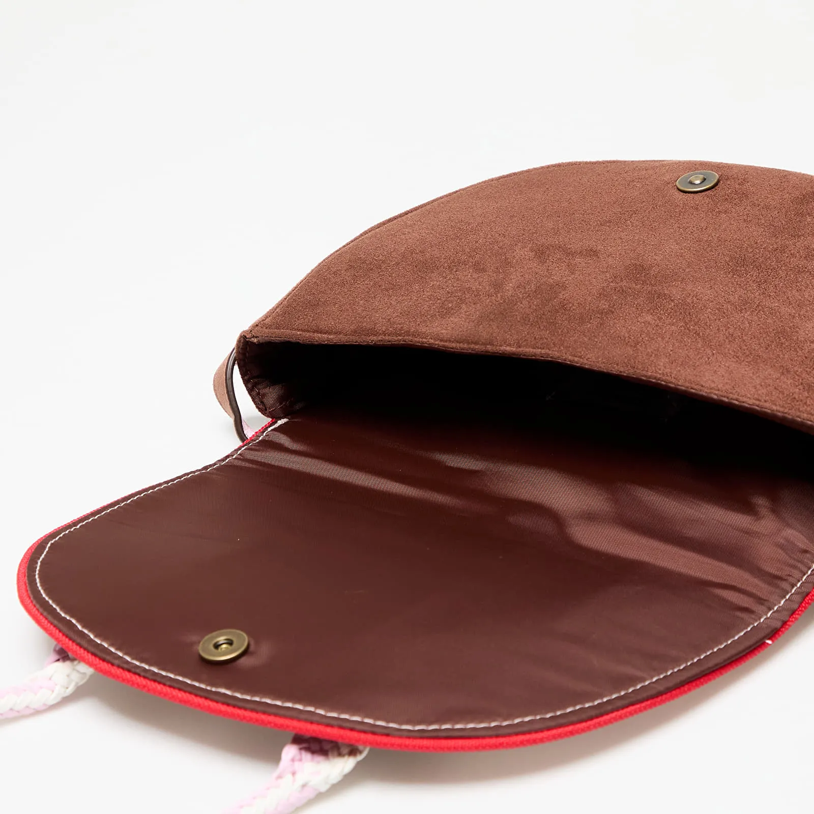 adidas Trefoil Monogram Jacquard Suede Satchel Bag
