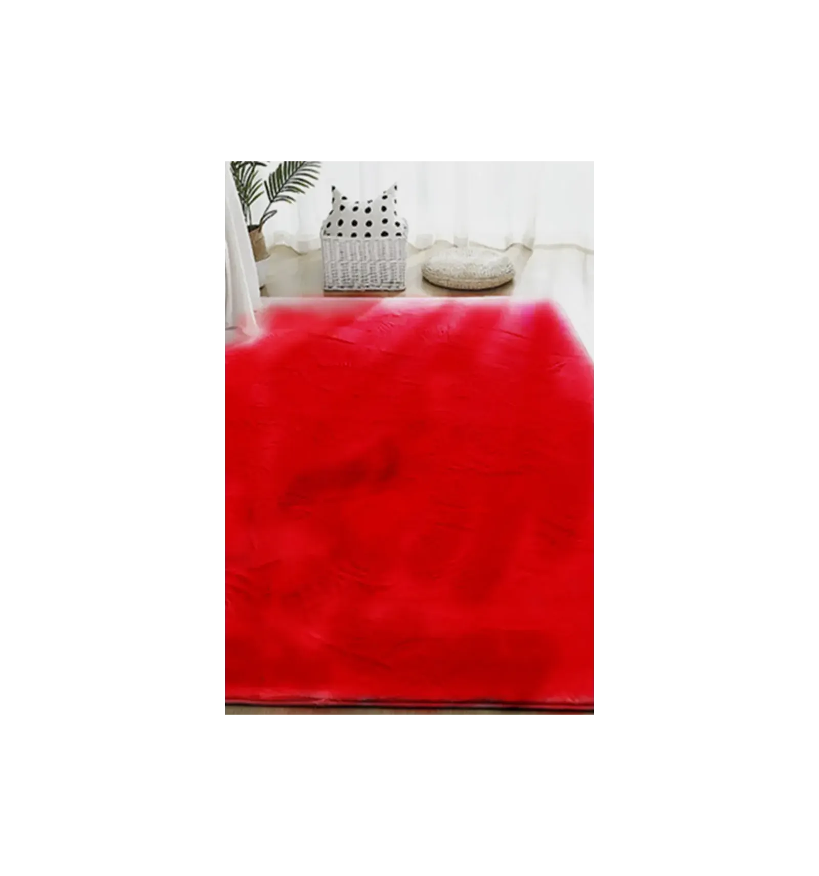 ALFOMBRA DE PELO ZAFIR  ROJO