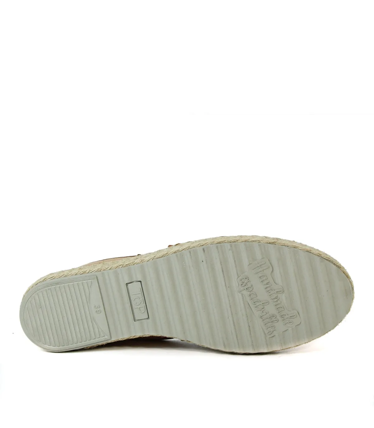 ALPARGATA ESTILO MOCASÍN DE PIEL APLAUSO SR24509 CUERO