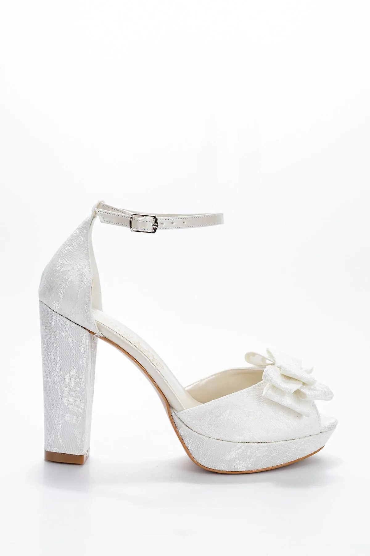 Ankle Strap Floral Bow Party Sandle For Women's