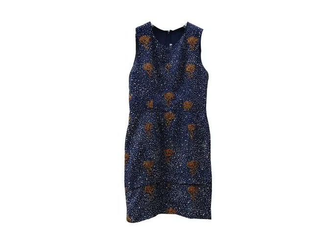 Balenciaga Vestidos Gris Crudo Azul marino 