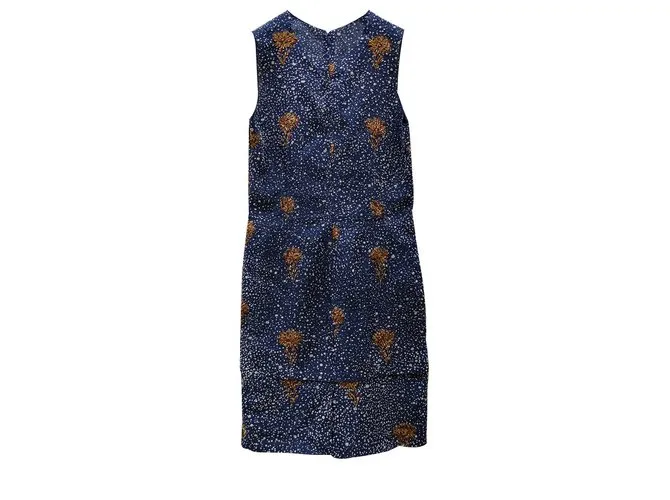 Balenciaga Vestidos Gris Crudo Azul marino 