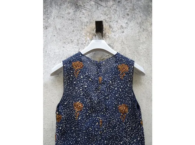 Balenciaga Vestidos Gris Crudo Azul marino 