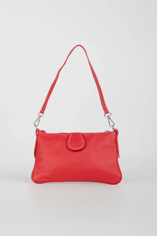 BANDOLERA DE PIEL BLUBAS  ROJO