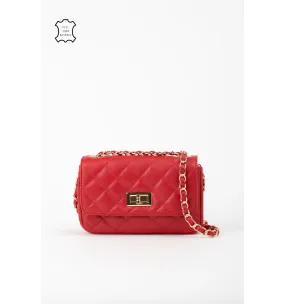 bandolera de piel koyao - rojo