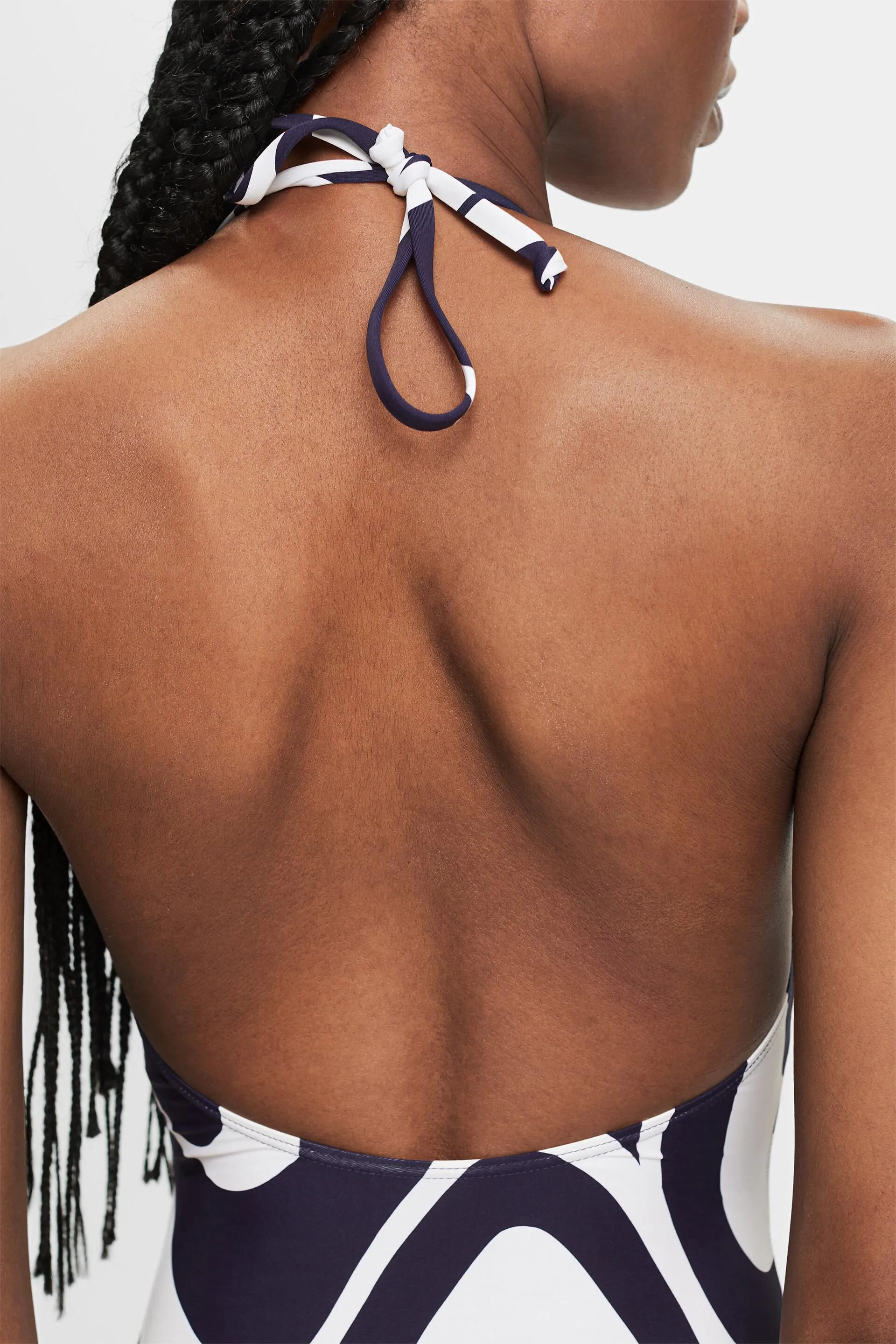 Bañador estampado con cuello halter