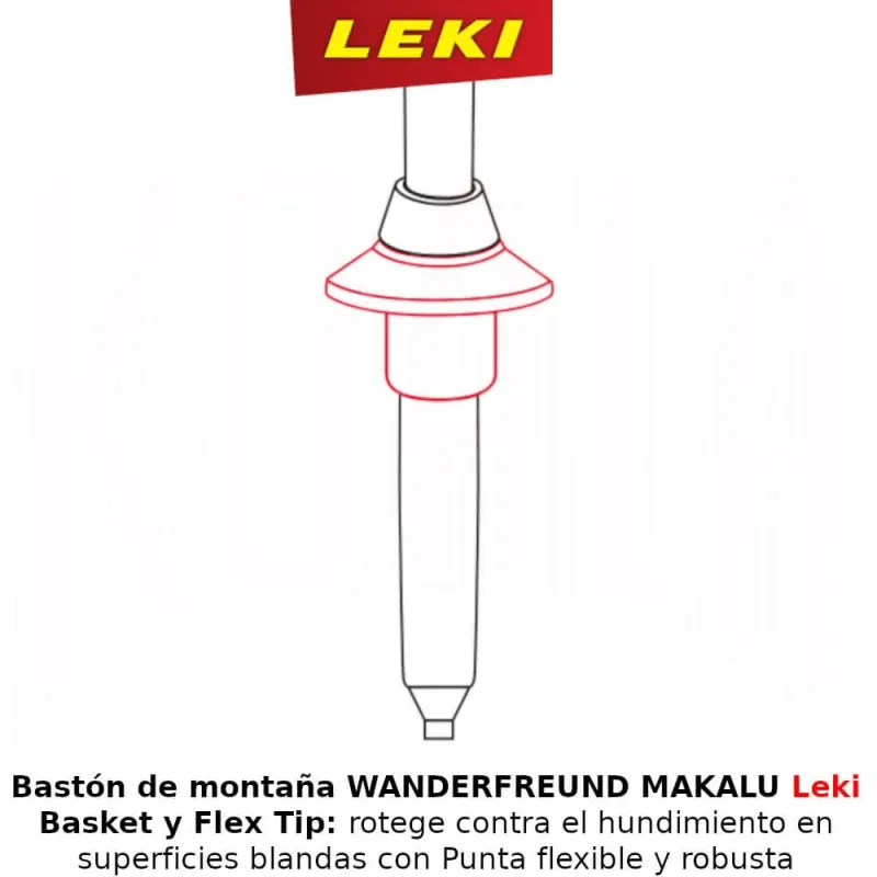 Bastón de montaña WANDERFREUND MAKALU Leki