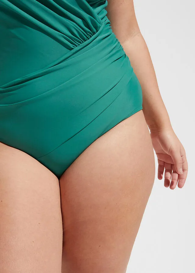 Bañador con ligero efecto moldeador estampado leo negro / blanco