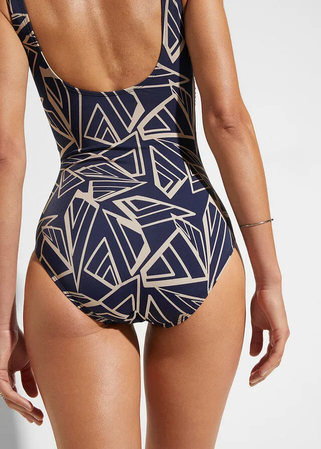 BAñADOR MOLDEADOR AZUL MARINOMARRóN GRISáCEO CON ESTAMPADO GRáFICO