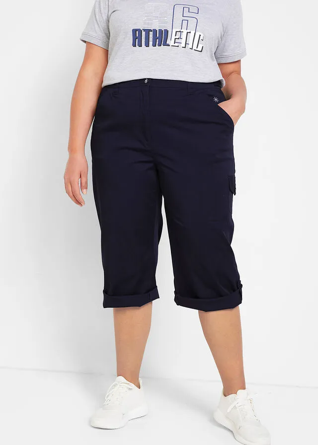 Bermuda funcional de largo capri con protección UV Azul oscuro