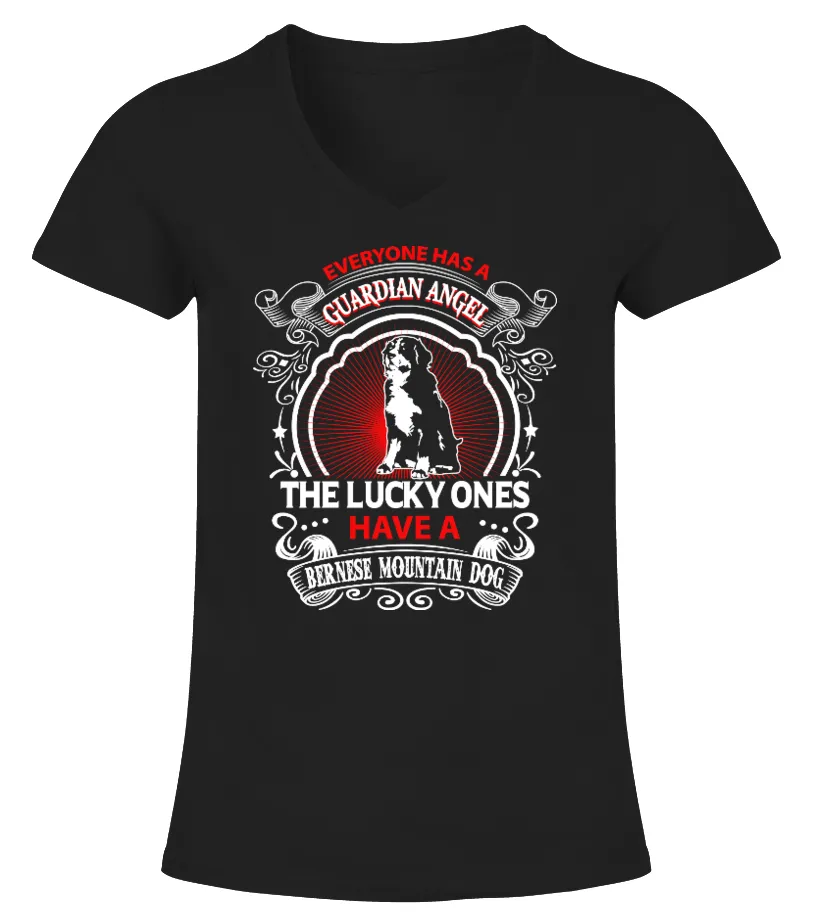 Bernese Mountain Dog Camiseta cuello pico Mujer