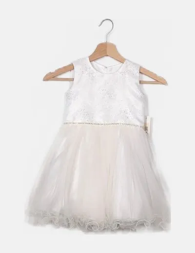 Bevip Vestido tul detalle abalorios