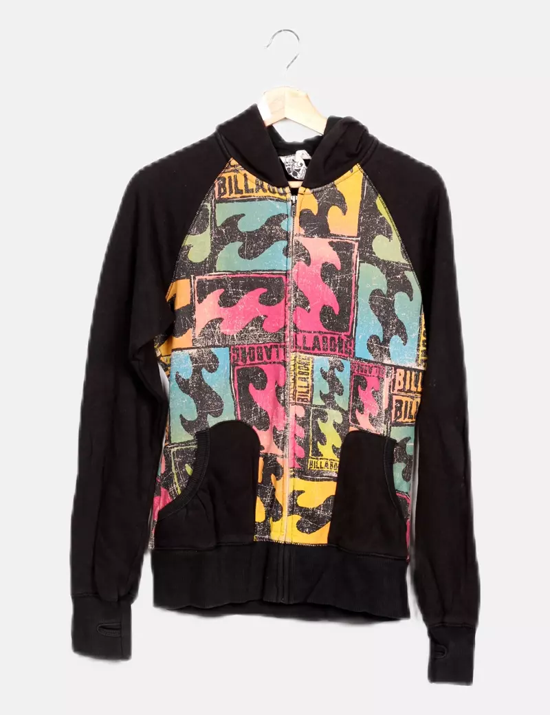 Billabong Sudadera con cremallera estampado multicolor