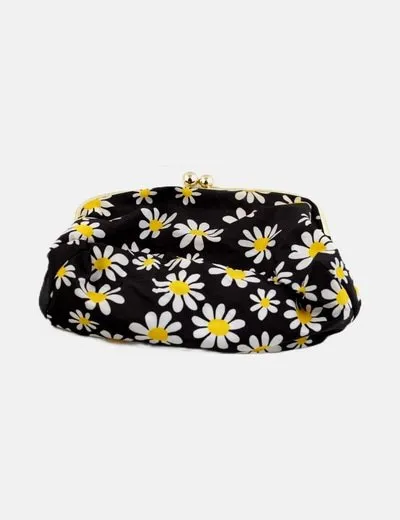 Bimba&Lola Neceser negra estampado floral