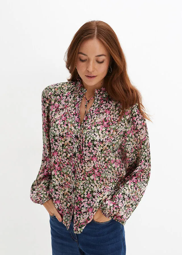 Blusa Negro con flores