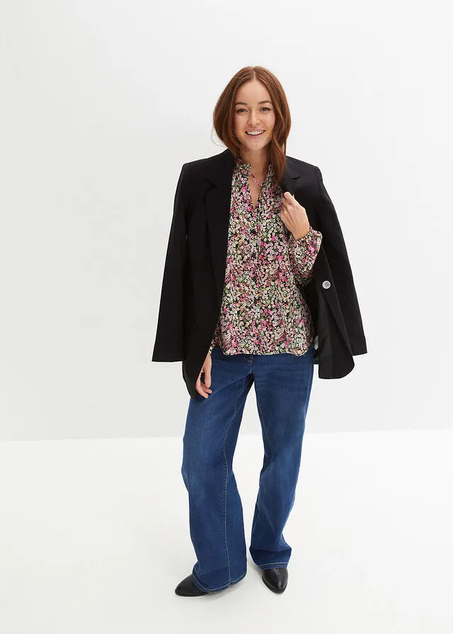 Blusa Negro con flores
