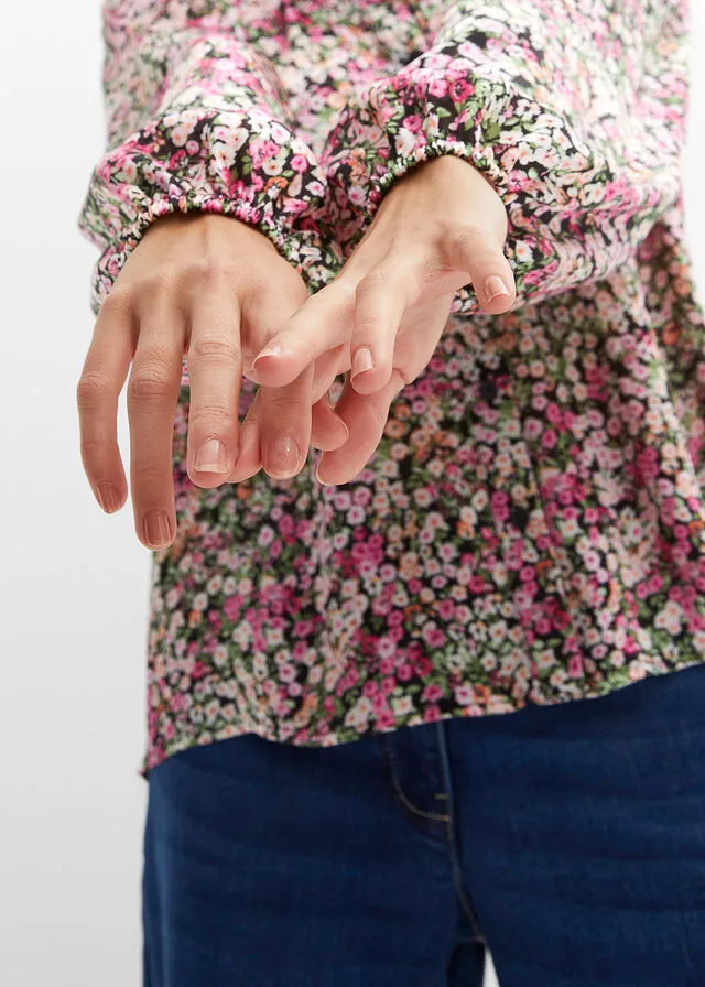 Blusa Negro con flores