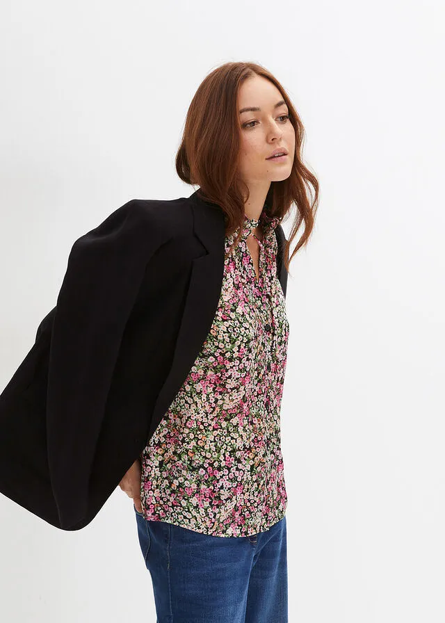 Blusa Negro con flores