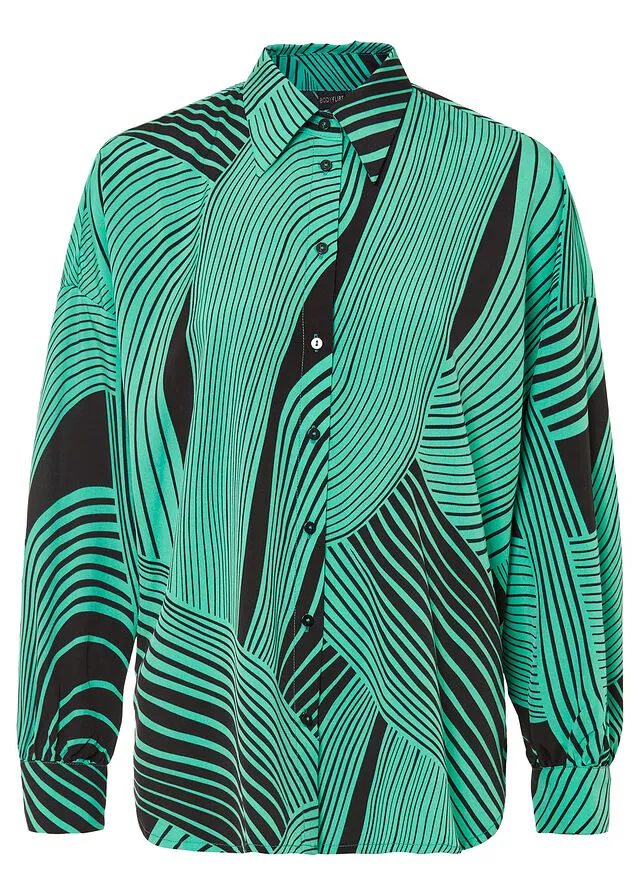 BLUSA VERDENEGRO CON ESTAMPADO GRáFICO