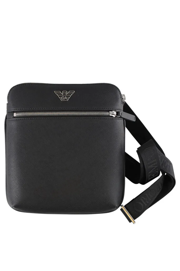 Bolso bandolera negro con logo águila