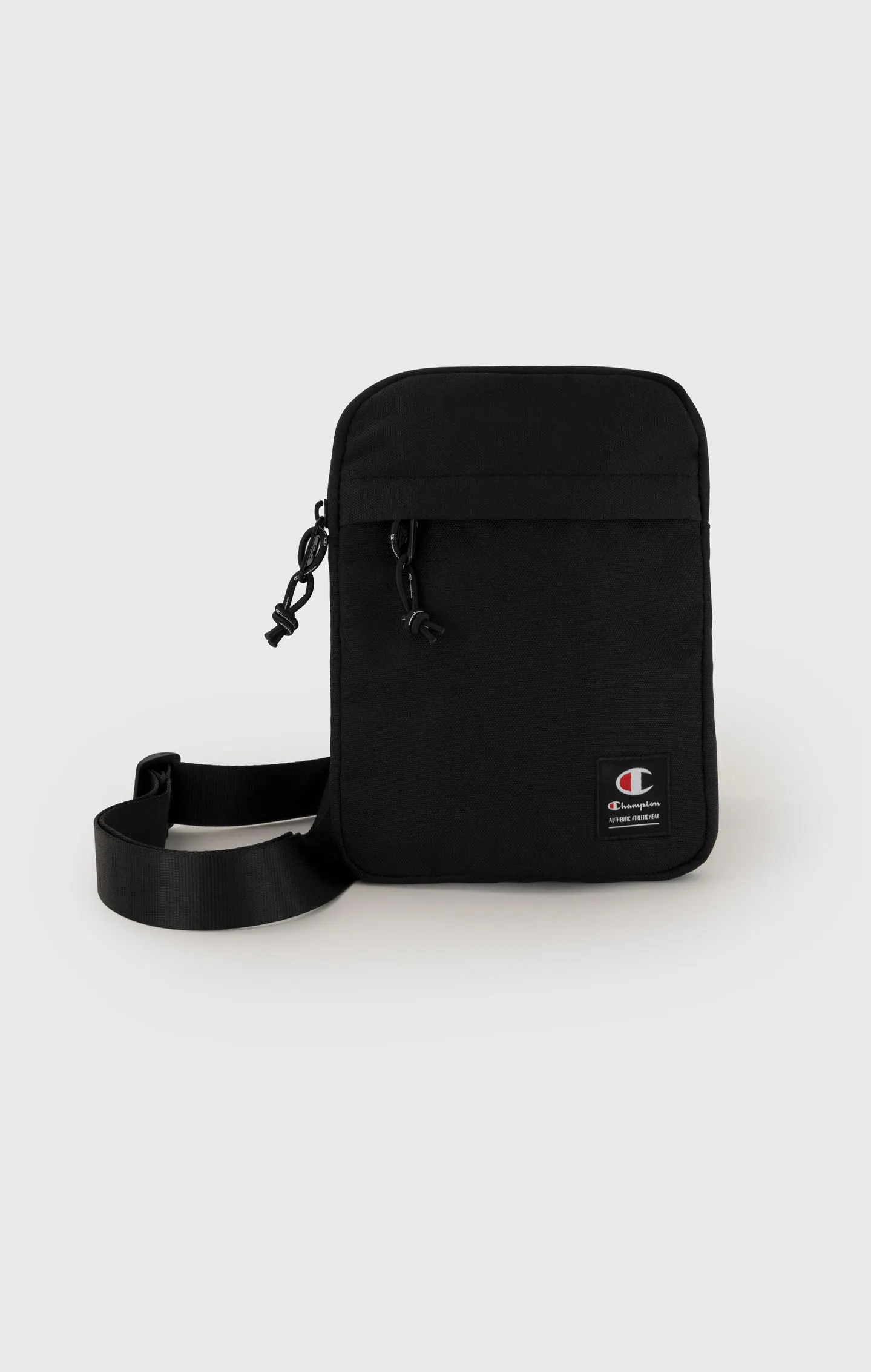 Bolso de hombro pequeño con etiqueta de jacquard
