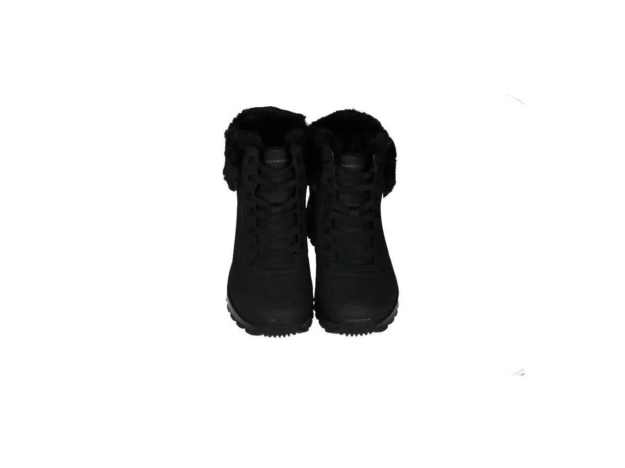 Botin Cordon/cremallera Negro Cuello Pelos Camara De Aire