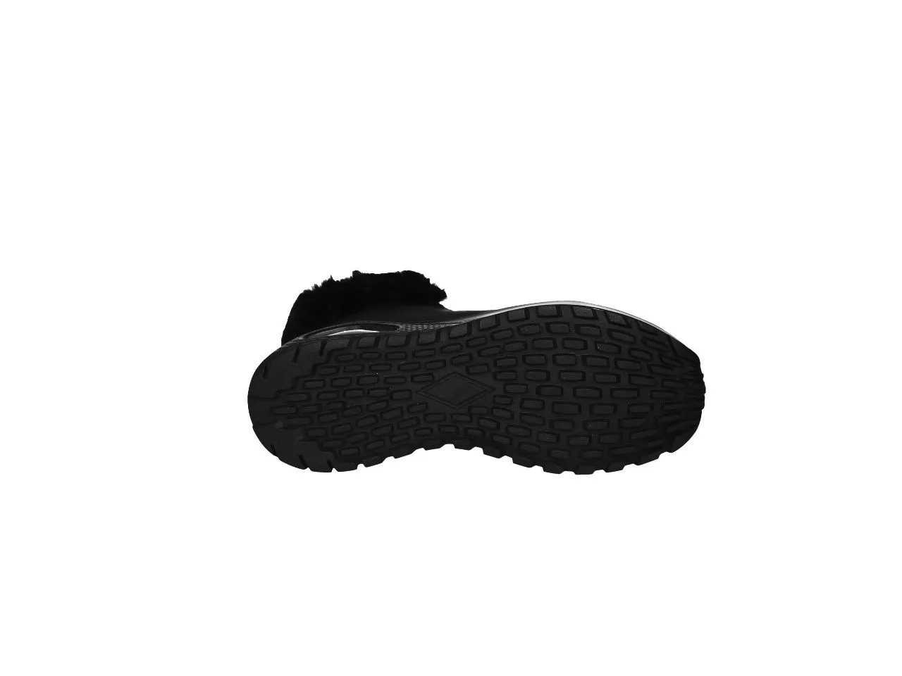 Botin Cordon/cremallera Negro Cuello Pelos Camara De Aire