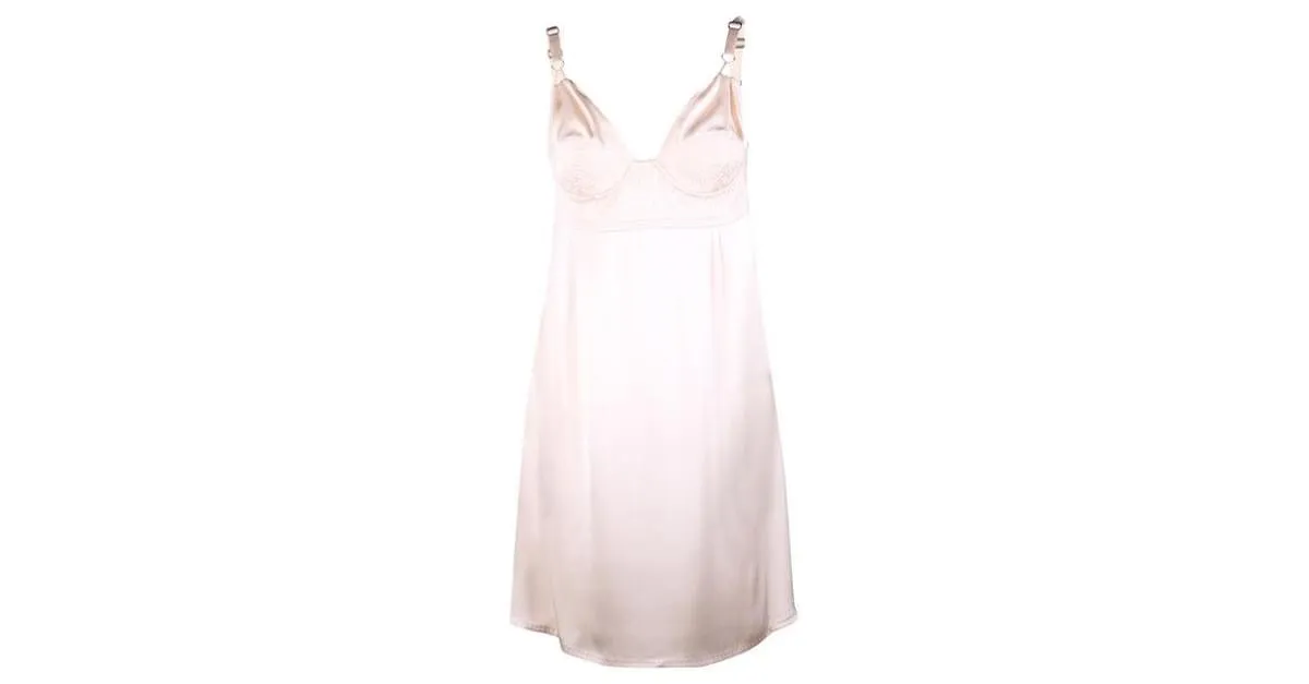 BOTTEGA VENETA Vestido con tirantes espagueti Beige 