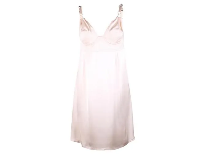 BOTTEGA VENETA Vestido con tirantes espagueti Beige 