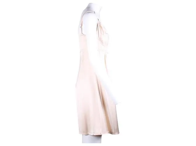 BOTTEGA VENETA Vestido con tirantes espagueti Beige 