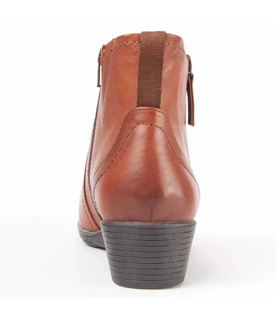 Botín De Piel Con Tacón Para Mujer.  Purapiel  Botilina4  99475