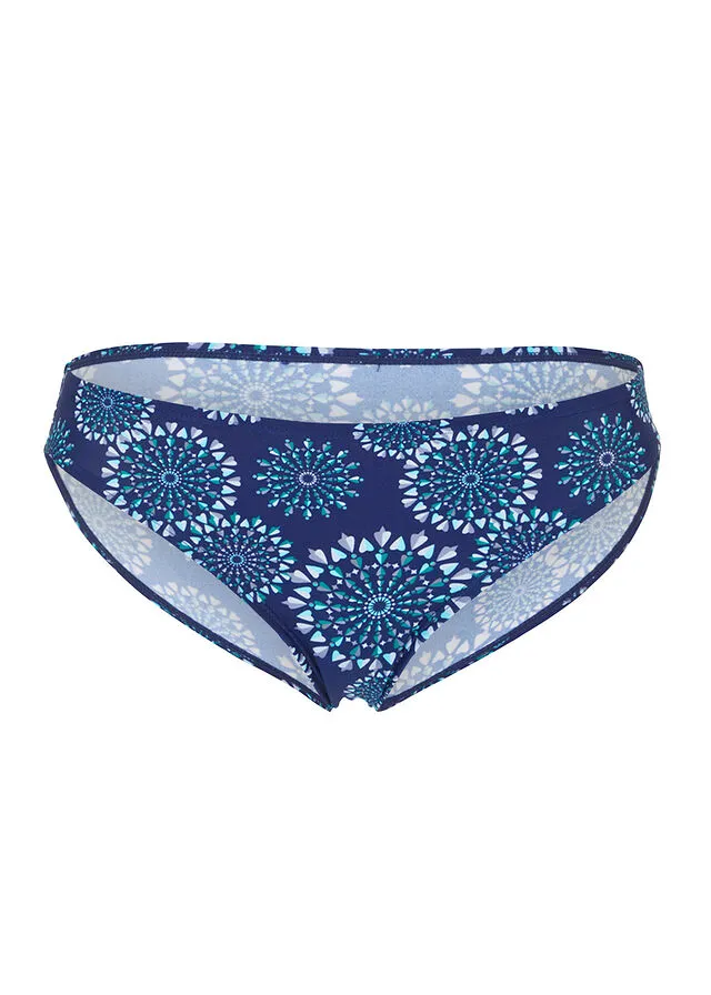 Braga de bikini azul oxford con estampado gráfico