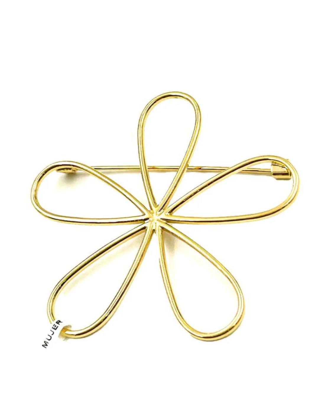 BROCHES DORADOS DE MUJER DE FLOR BONITA Y ELEGANTE