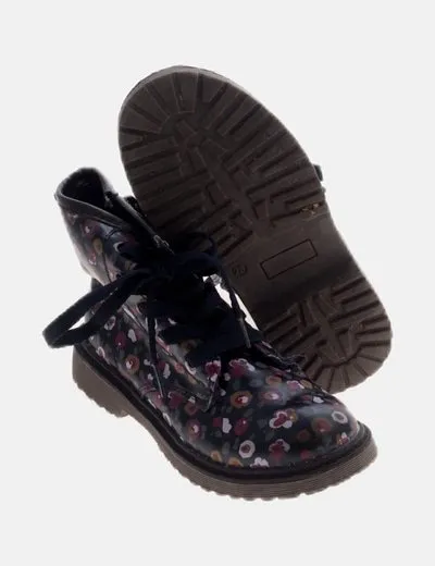 Bubble bobble Botas multicolor estampado floral