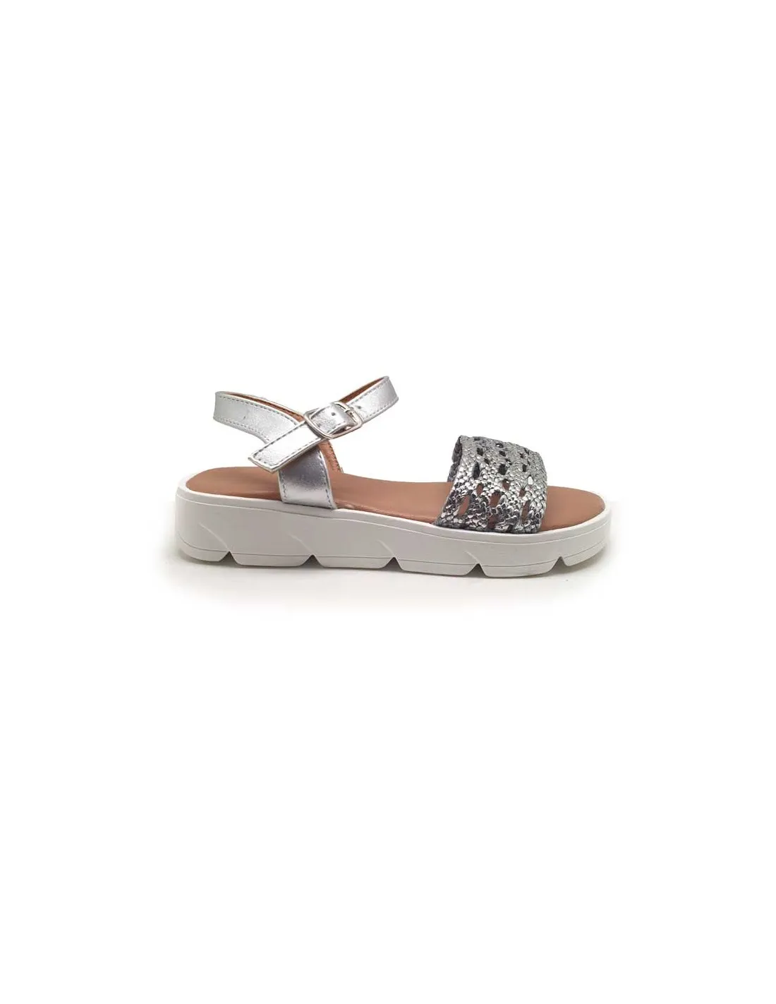 BUBBLE KIDS SANDALIA NIÑA PLATA C619L 3X