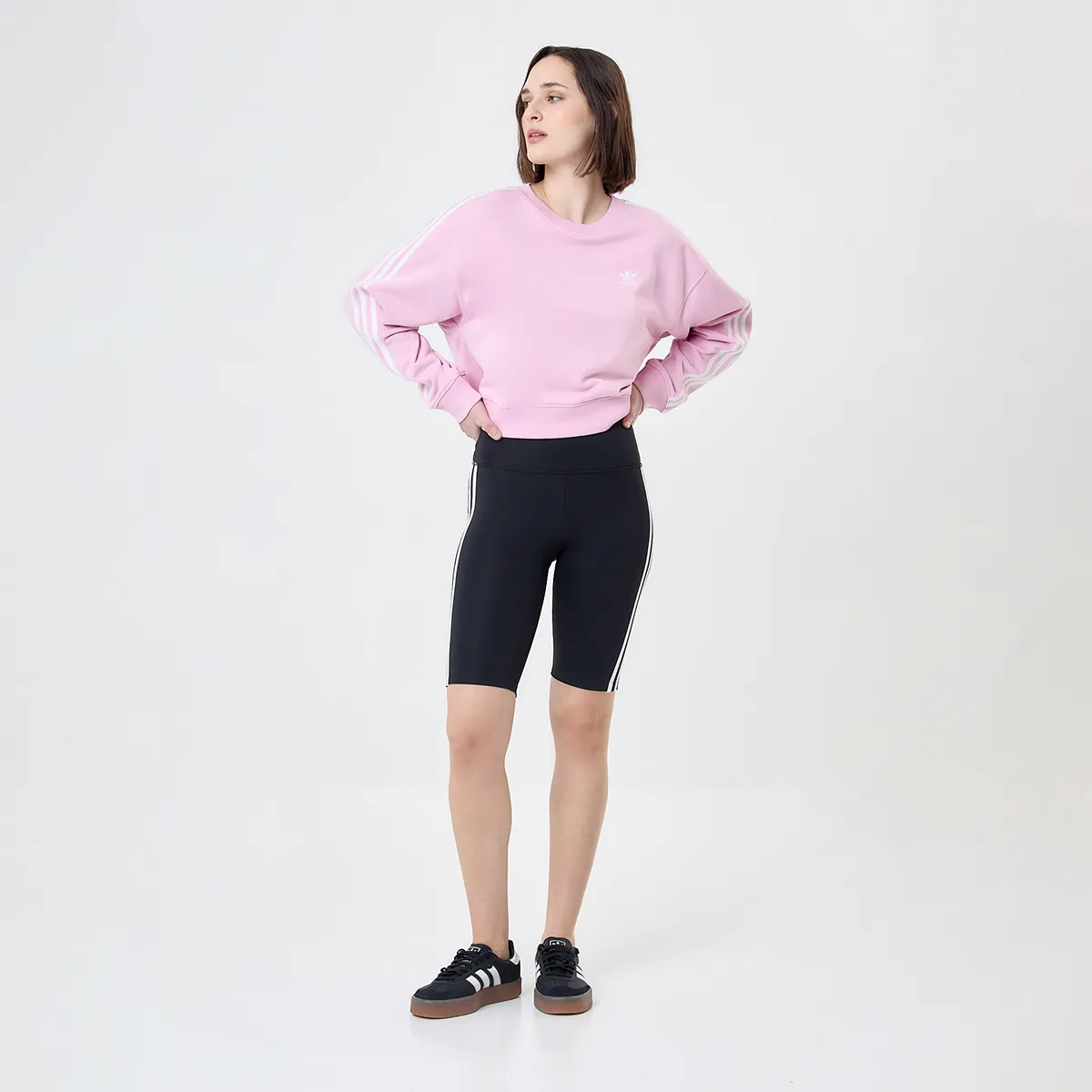 Buzo adidas 3 Tiras Crew Mujer