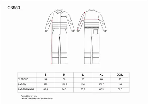 Buzo alta visibilidad con cintas reflectantes EN471 Naranja