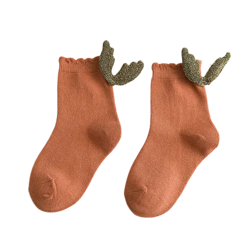 Calcetines con alas marrón