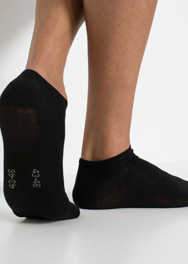 Calcetines deportivos con algodón orgánico (20 unidades) Negro
