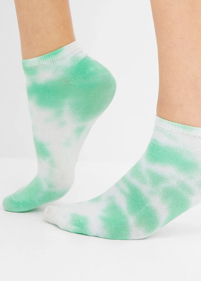 CALCETINES DEPORTIVOS NEGROHIERBABUENAROSA CLAROBLANCO ESTAMPADO