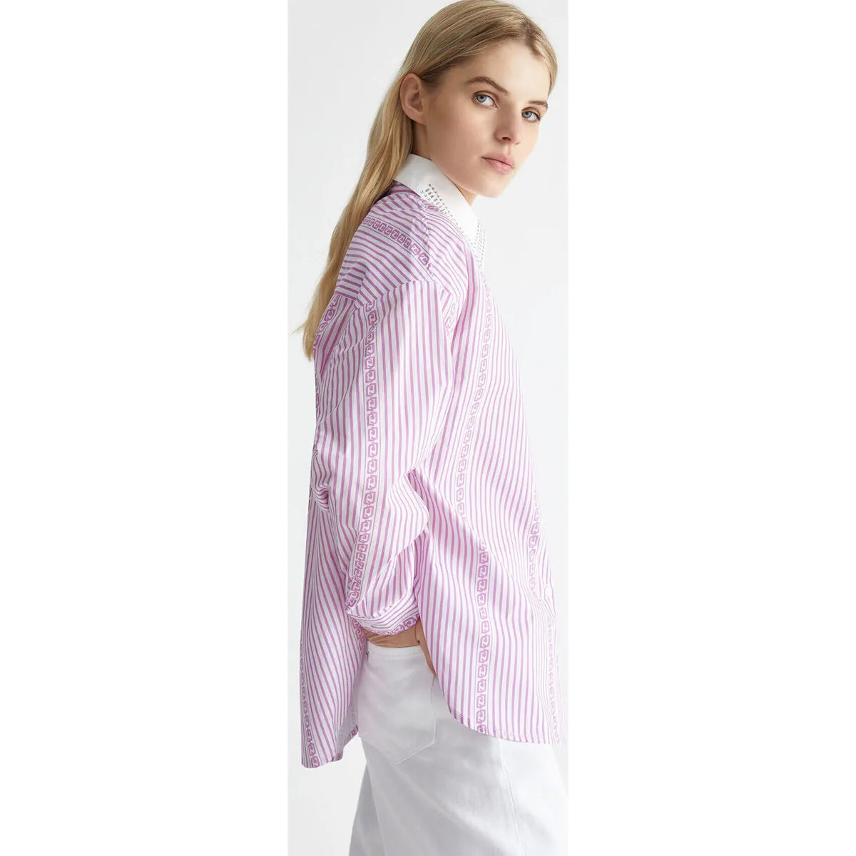 Camisa de popelina con strass