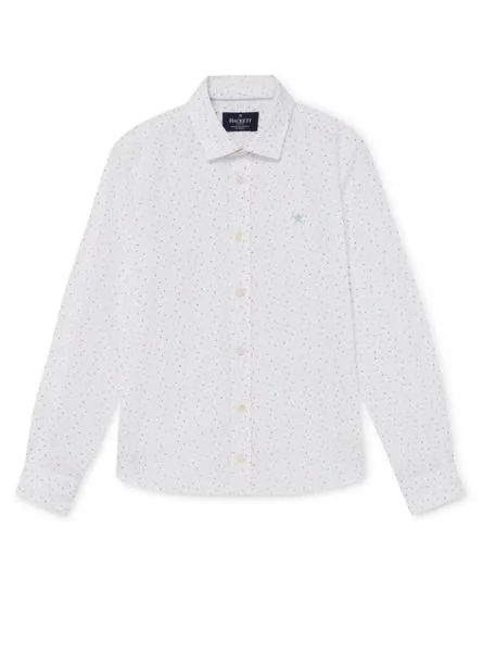 camisa hackett triangulos blanco para niño