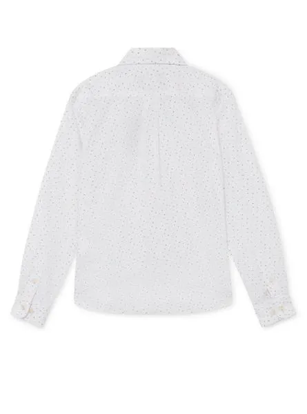 camisa hackett triangulos blanco para niño